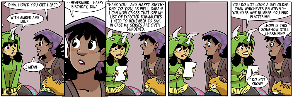 dina scores high in charisma but not high enough in social awareness to understand it 