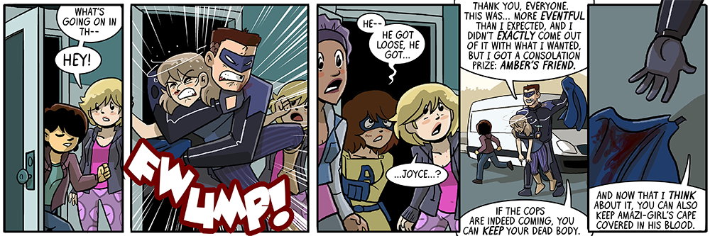 this is the second door dorothy has seen faz burst through, but she might remember this one