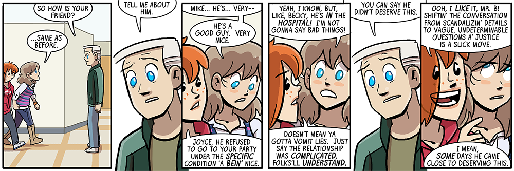 becky, your tour guide to navigating around serious topics without talking about them