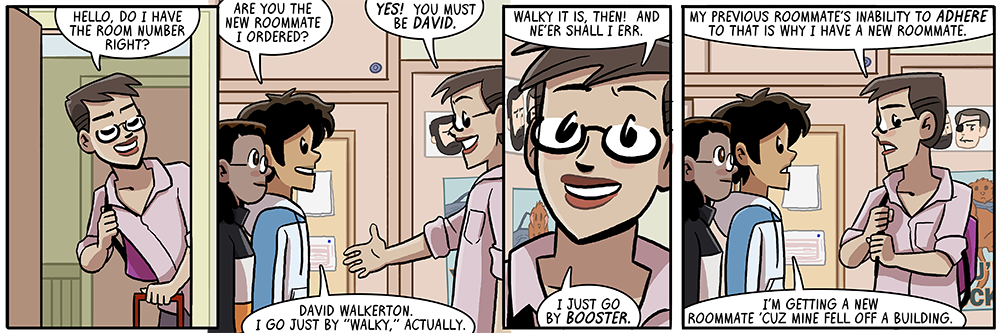 my roommate fell off a building and all i got was this new roommate