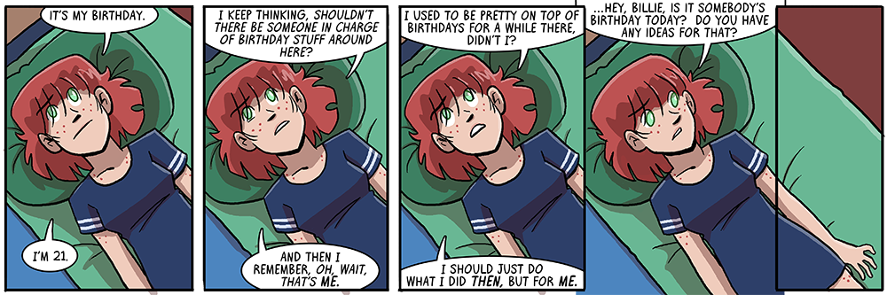 billie: *boozles over head, barfing*