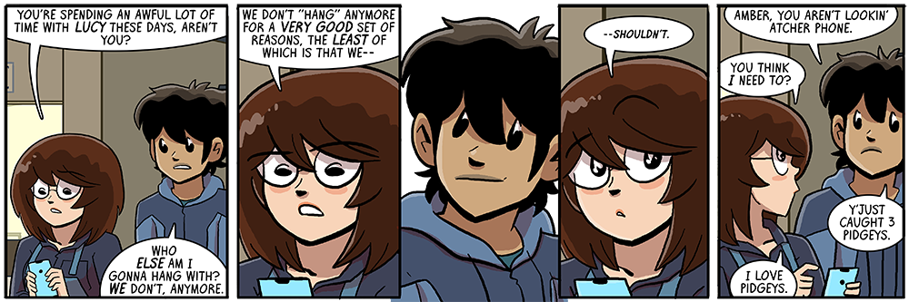 she finally looked up from her phone