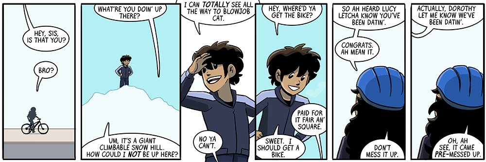 there's trees and buildings in the way, walky