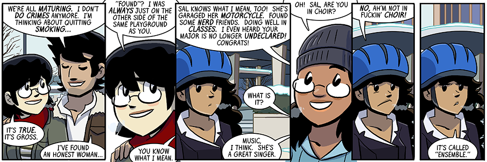 and she totally sings through it with a scowl like a badass