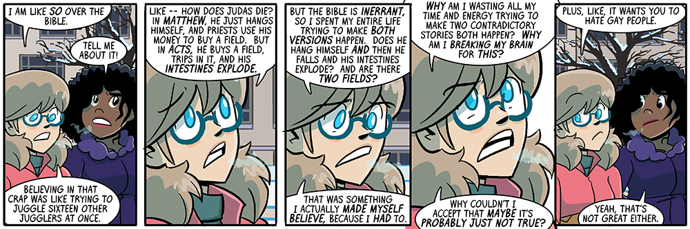 he bought a field, tripped while hanging himself so hard his intestines exploded, and then priests used the rest of his money to buy another field