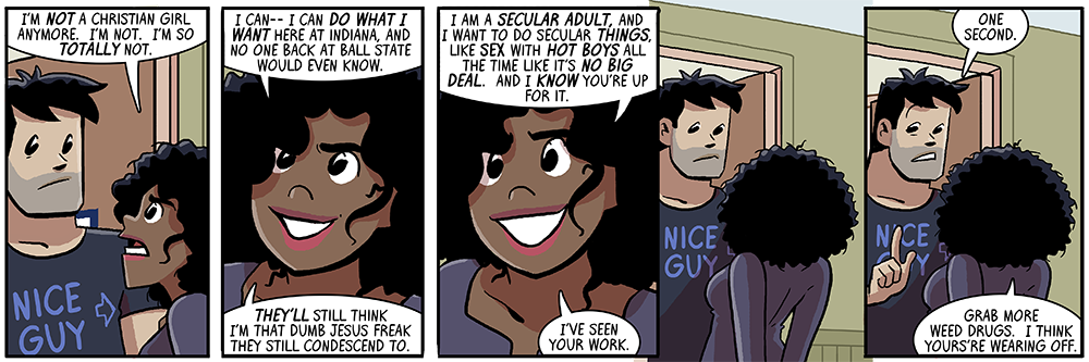 she has weed drugs all the time, obviously