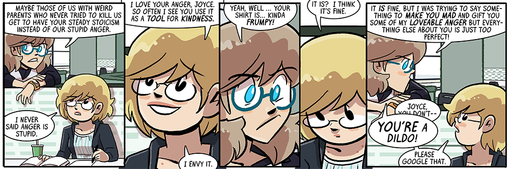 joyce 'dildo' counter: 3