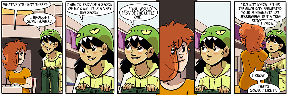 ...and carry a big spoon!  no, 'speak softly' was never in the dialogue, i just made it the title anyway