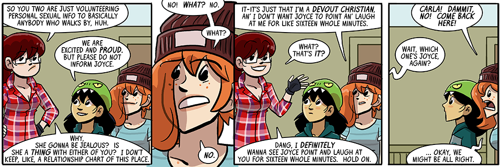 maybe carla doesn't recognize her with the glasses, like clark kent