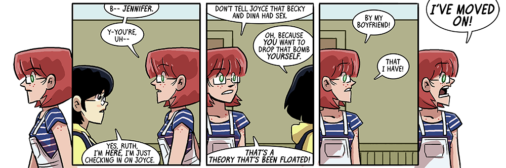 my 'I'VE MOVED ON' shirt got a lot of folks asking questions already answered by my shirt