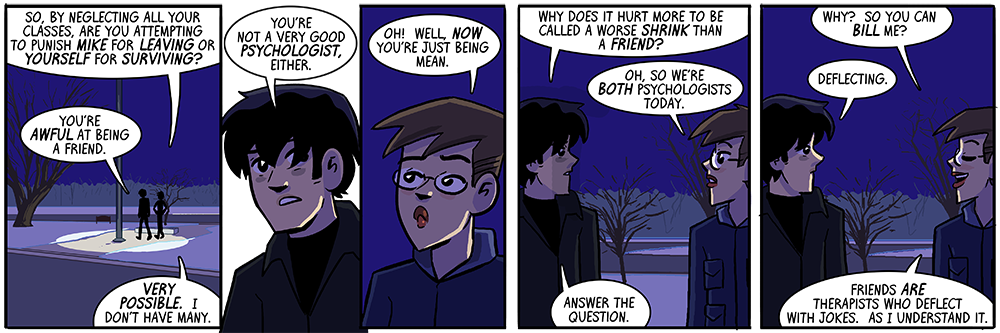 'a very clinical definition of friend' 'I KNOW!'