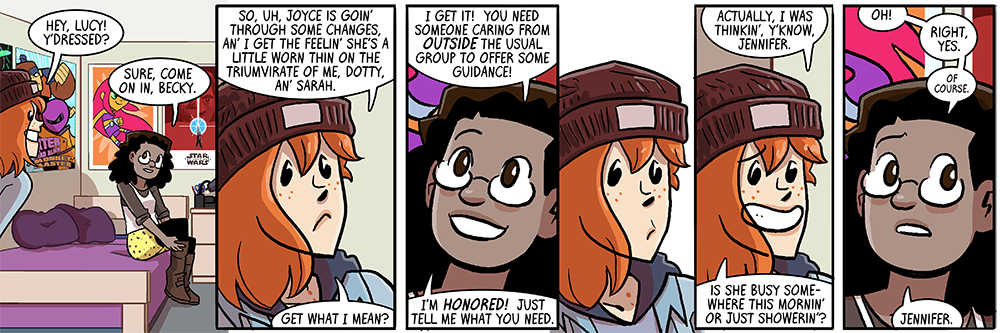 subsequently lucy also changes her name to jennifer