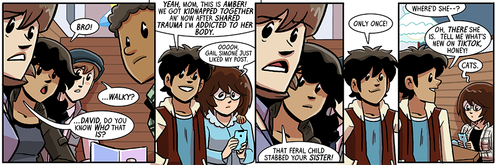 dumbing of age book 13: we got kidnapped together an' now after shared trauma i'm addicted to her body