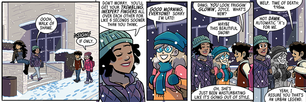 first panel tomorrow, joyce crumbles and scatters in the wind