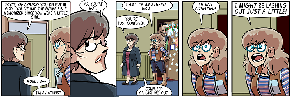 'you can't be an atheist, you know the bible' 'uhhh well about that'