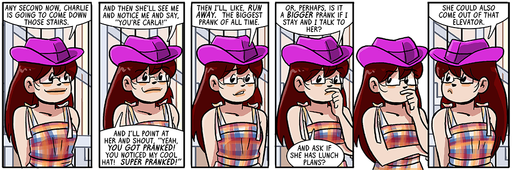 or rappel out the window, who knows