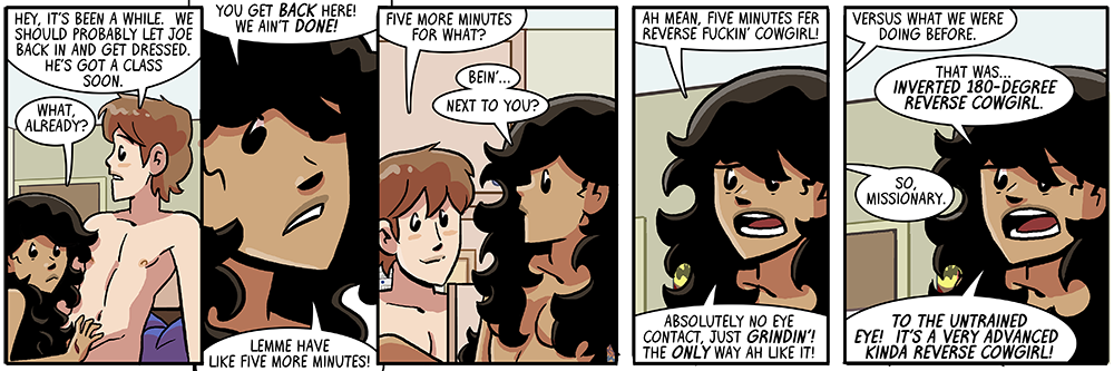 yep that long hair comes in handy, also the hand comes in handy