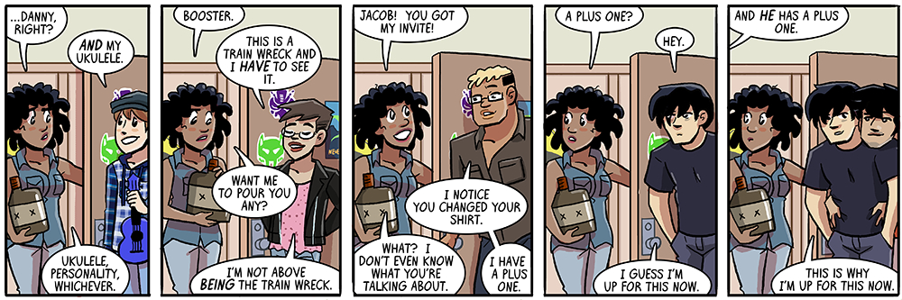 asher also accidentally wanders into parties