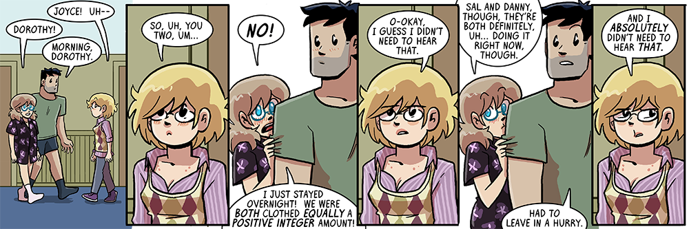 they were each wearing one item of downstairs underwear, which is, yes, a positive integer amount