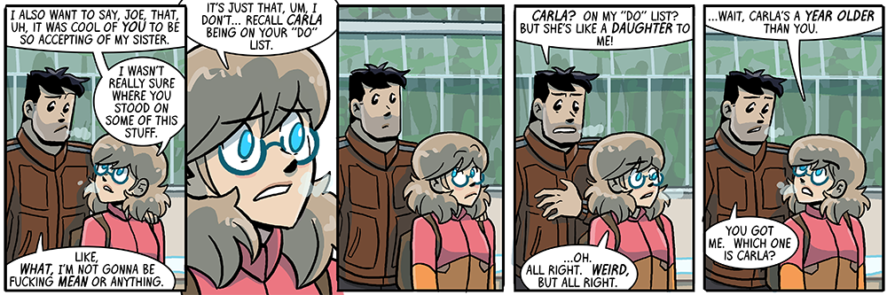 also she wasn't in the strip yet back when joe first made it