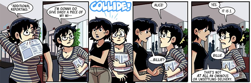 probably a more surprising reappearance originally before i decided to go back and add in the flashback sequence