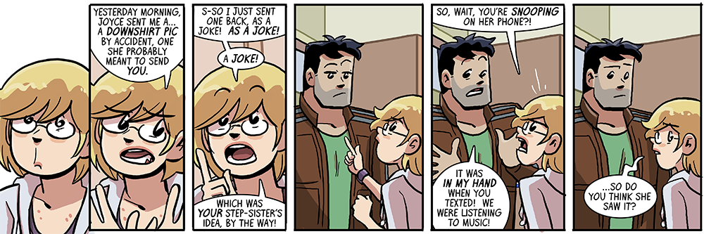 did she get the diagonal red lines