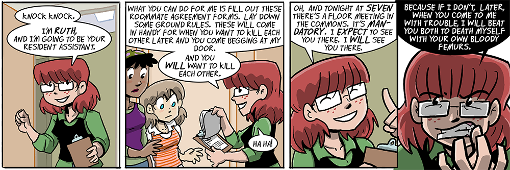 don't expect ruth's dot eyes to stay, but i'd settle in for the femur-threatening