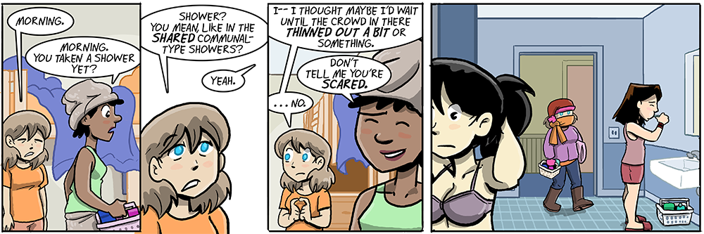 this was a stand-alone strip i drew ahead of time so i had something to put on bookmarks i handed out at conventions