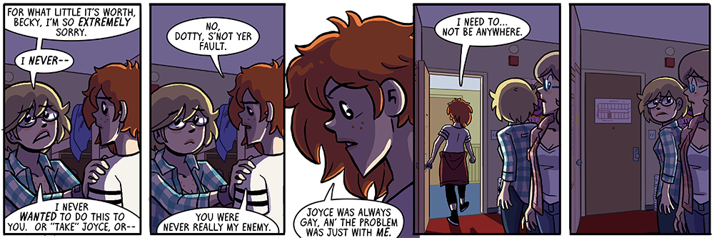 oh god oh god i'm so sorry becky i'll make joyce straight if it makes you stop crying oh god please stop don't be sad