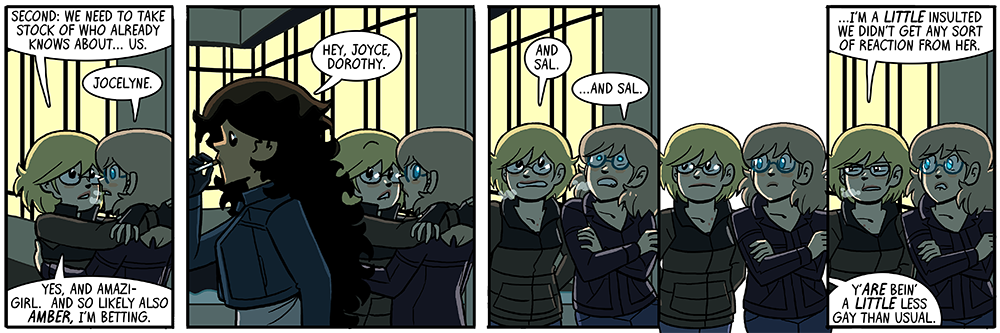 'every other night joyce takes one of my jackets an' you two run off an' do gay shit, what's the surprise'