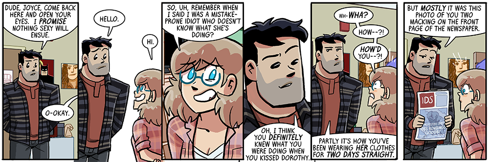 it's true, joyce has been dressing in dorothy-coded outfits for a few days, and i'm astonished nobody noticed when i put up these character models months ago