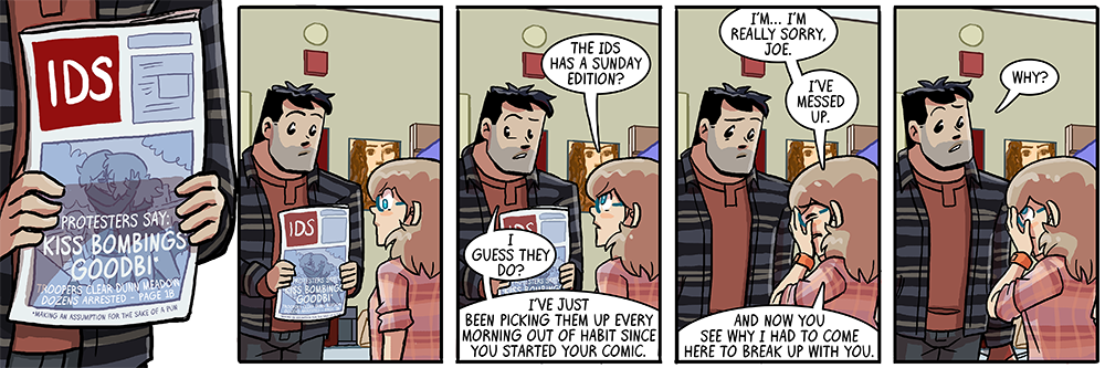 i think the real IDS has been reduced to thursday-only weekly editions, but this is fiction i guess