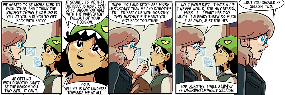 should put a poll up on the site where you can vote for either joyce/dorothy or dina/becky and see how that goes