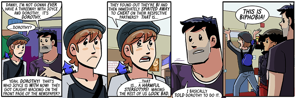 dumbing of age book 16: THIS IS BIPHOBIA!