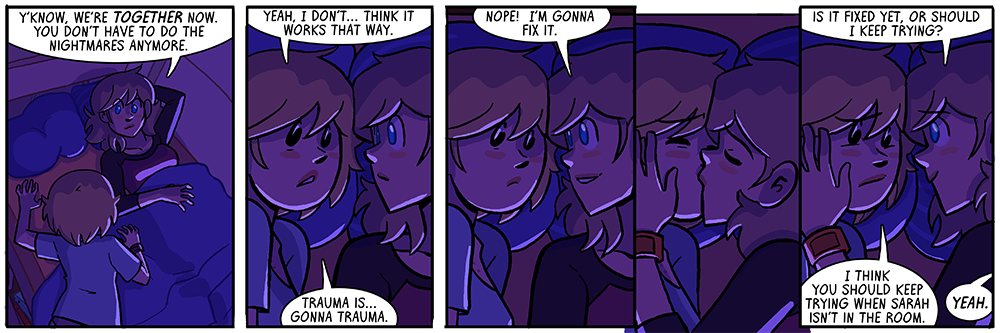 she's been just off-panel, super grouchy this whole time